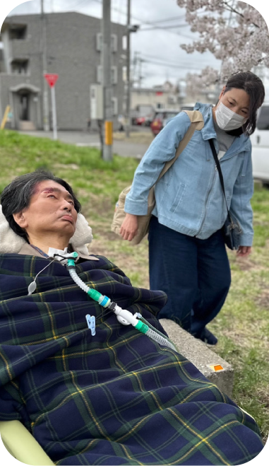 スタッフと利用者様 画像